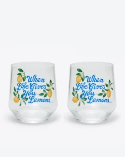 Acrylic Stemless Wine Glass Set