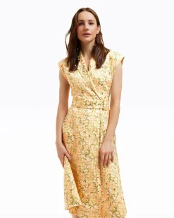 Addison Short Sleeve Midi Shirtdress in Floral Rattan