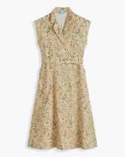 Addison Short Sleeve Midi Shirtdress in Floral Rattan