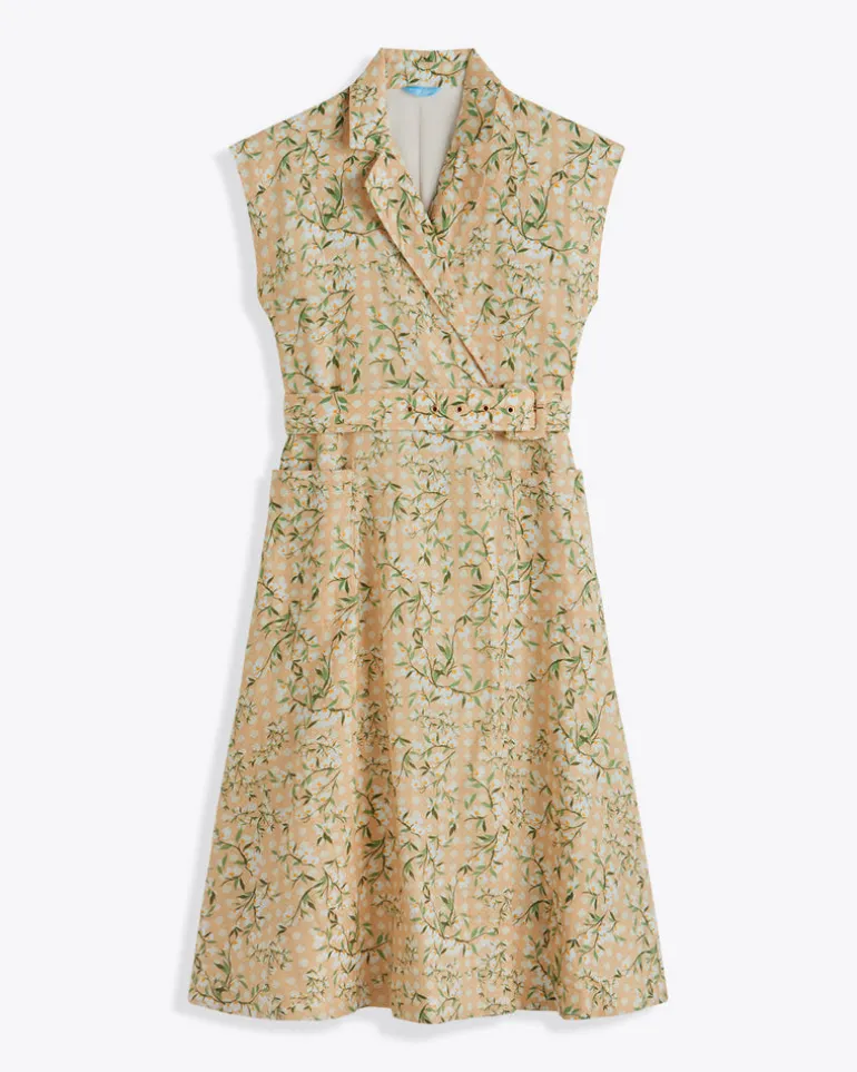 Addison Short Sleeve Midi Shirtdress in Floral Rattan