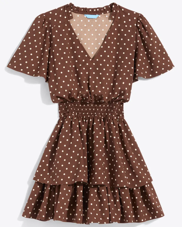 Alana Tiered Dress in Matte Satin