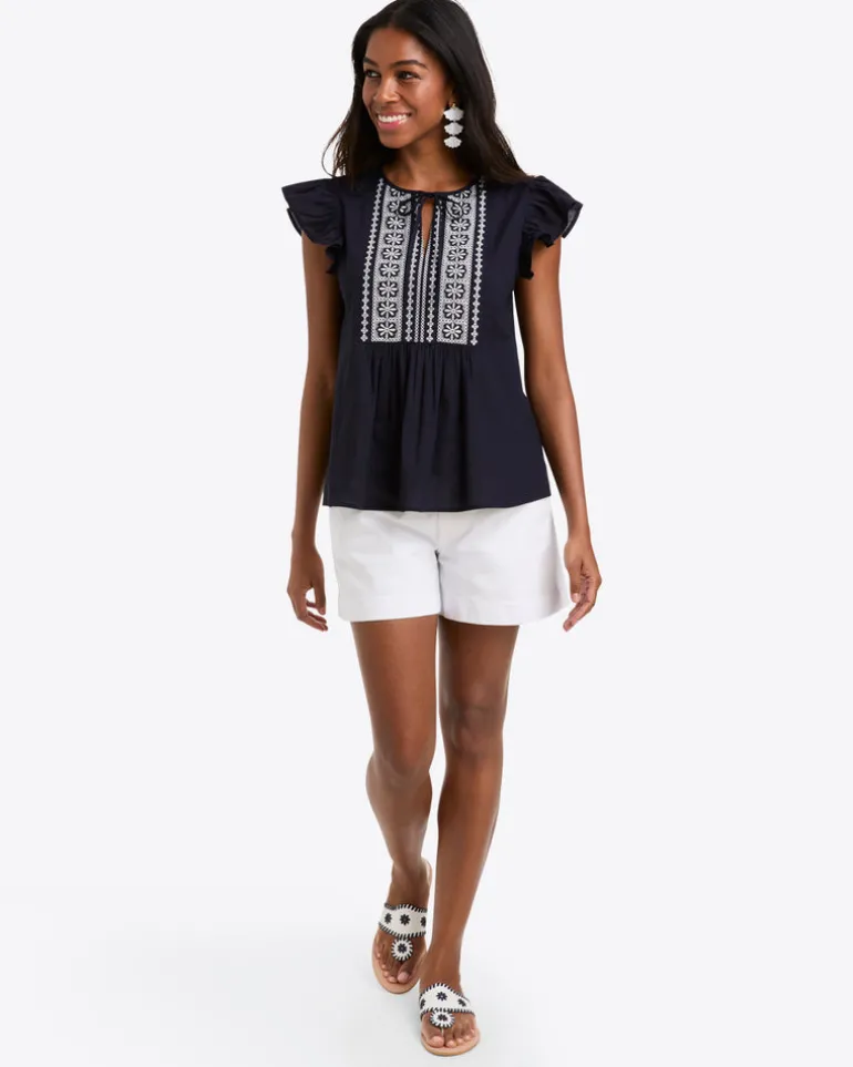 Ana Top in Embroidered Cotton