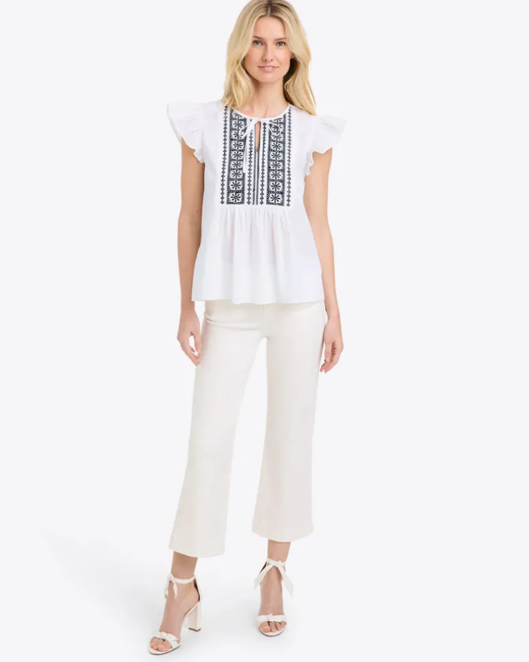 Ana Top in Embroidered Cotton