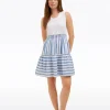 Arden Mixed Media Shirtdress in Wave Stripe