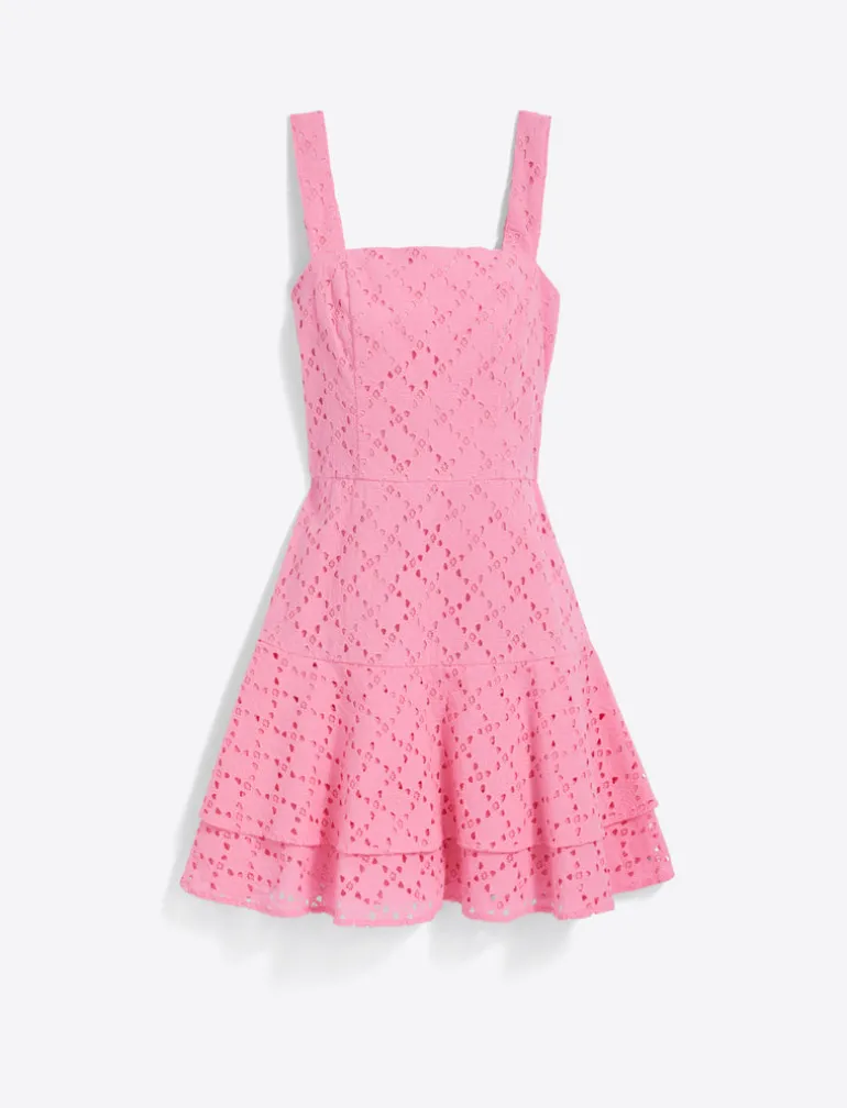 Ashland Sleeveless Mini Dress in Eyelet