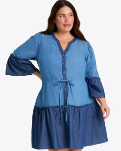 Avery Shirtdress in Chambray