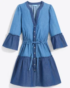 Avery Shirtdress in Chambray