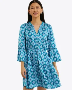 Avery Shirtdress in Hammered Satin