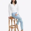 Button Front Cardigan in White