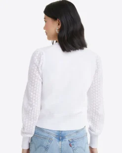 Button Front Cardigan in White