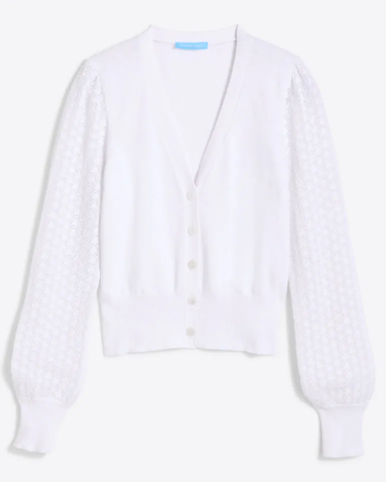 Button Front Cardigan in White
