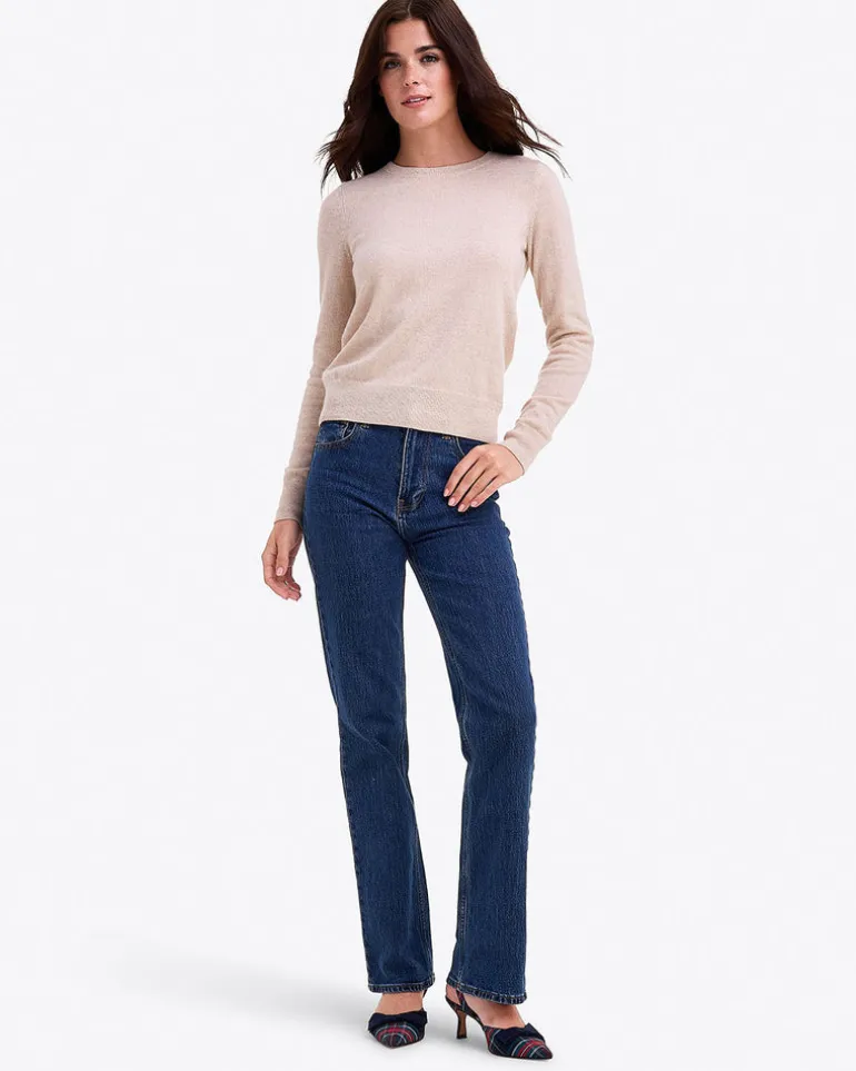 Button Shoulder Cashmere Sweater