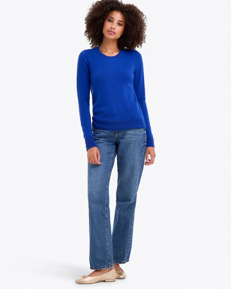Button Shoulder Cashmere Sweater