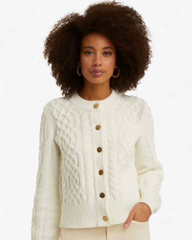 Cable Knit Cardigan in Cotton
