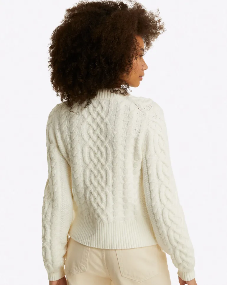Cable Knit Cardigan in Cotton