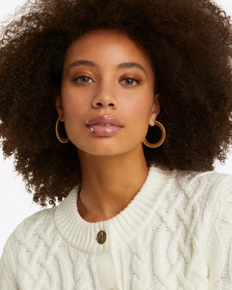Cable Knit Cardigan in Cotton