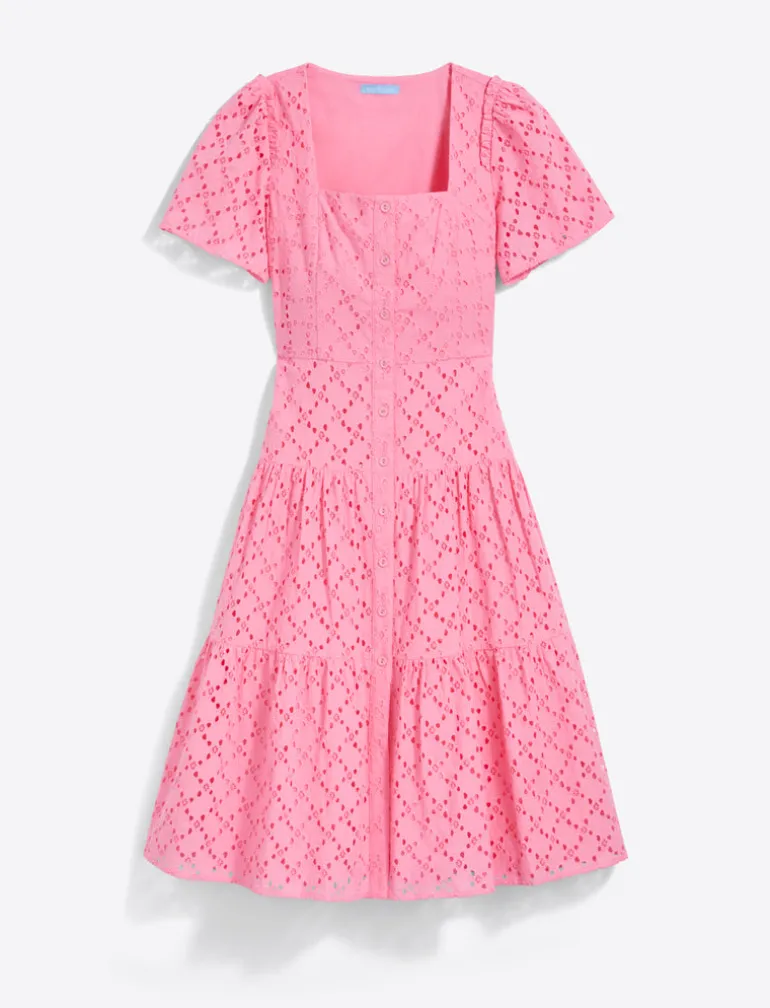 Caitlyn Midi Dress in Eyelet