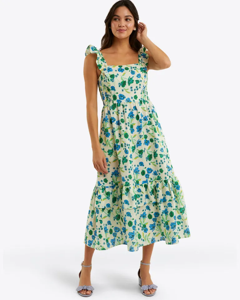 Carrie Midi Dress in Linen
