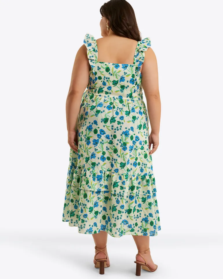 Carrie Midi Dress in Linen