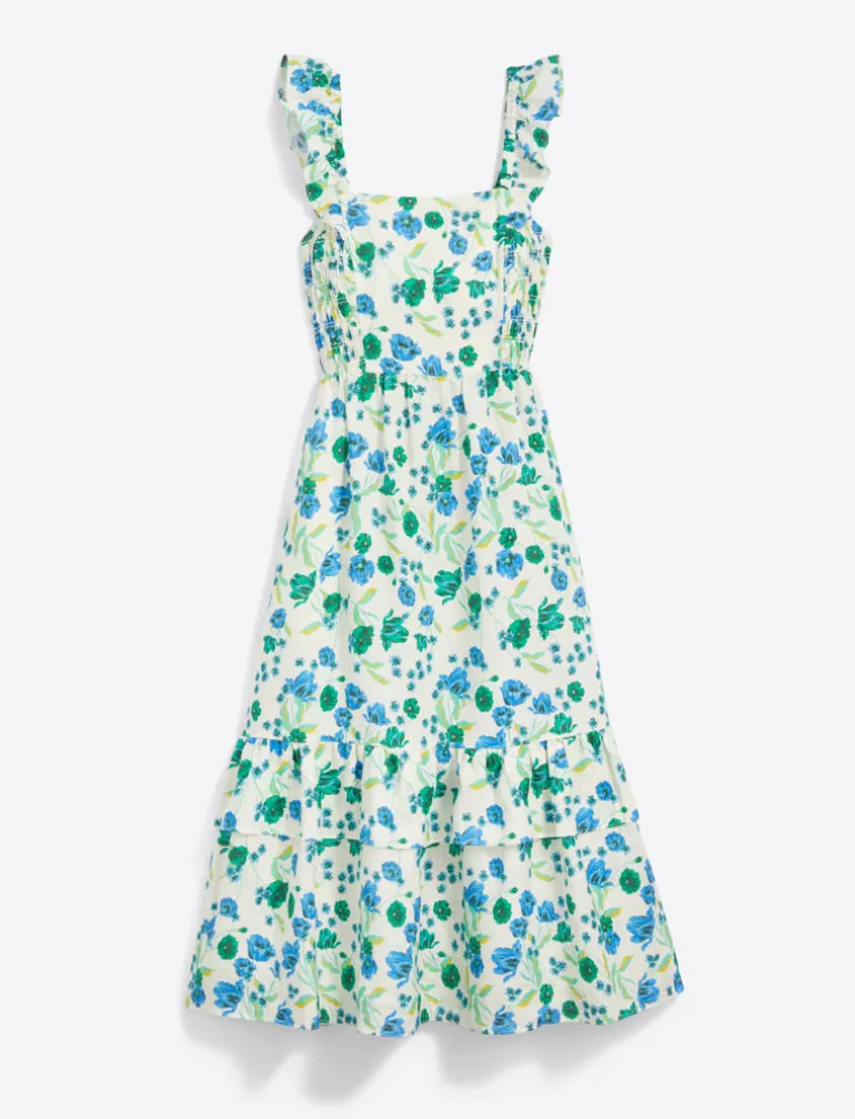 Carrie Midi Dress in Linen