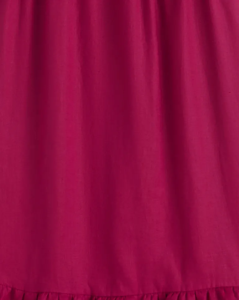 Carrie Midi Dress in Raspberry Pink