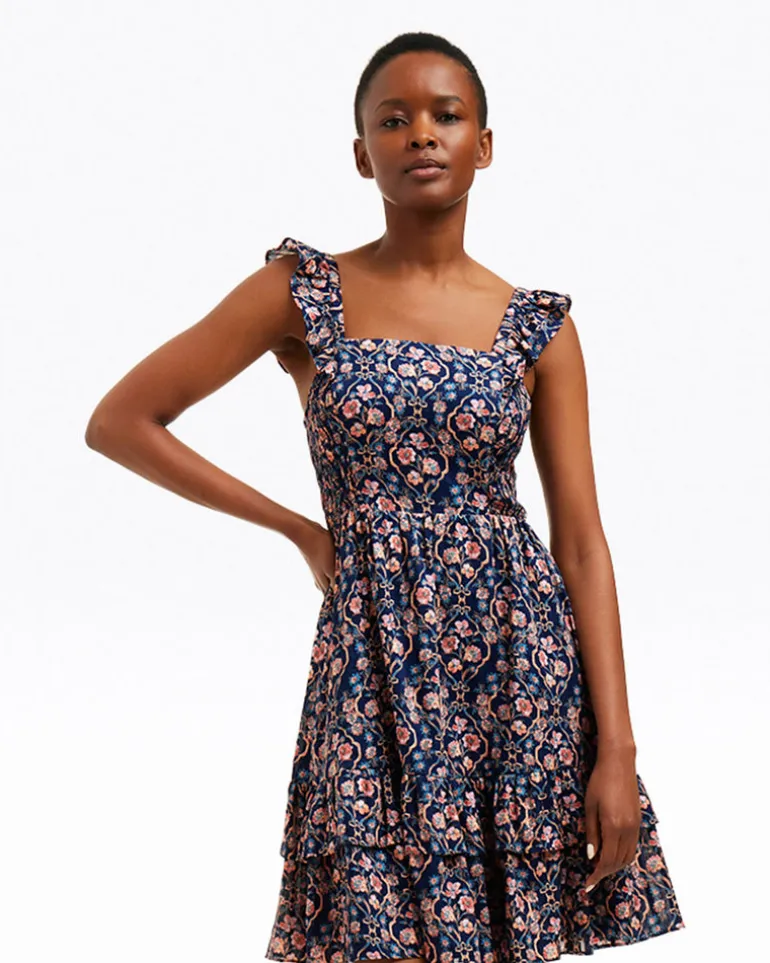 Carrie Mini Dress in Twilight Vines