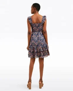 Carrie Mini Dress in Twilight Vines