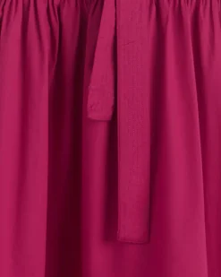 Celeste Mixed Media Dress in Raspberry Pink