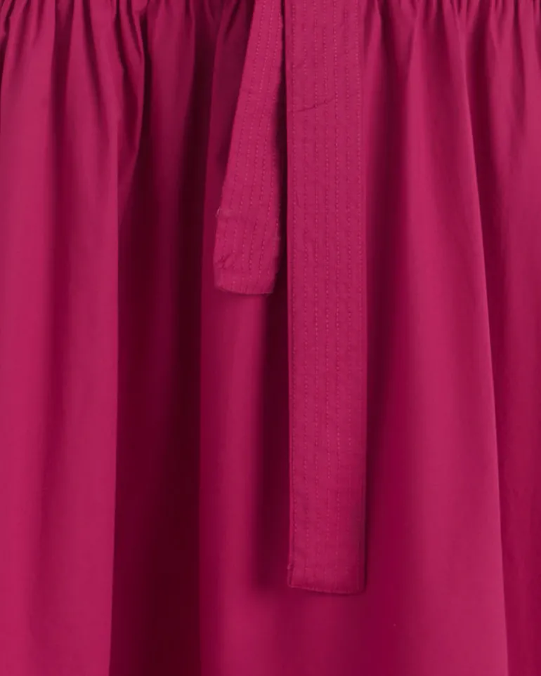 Celeste Mixed Media Dress in Raspberry Pink