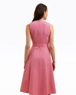 Charlotte Midi Dress in Circle Geo