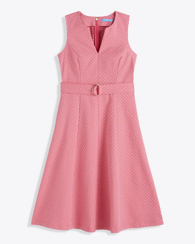 Charlotte Midi Dress in Circle Geo
