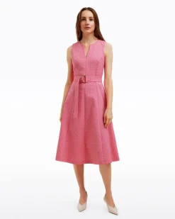 Charlotte Midi Dress in Circle Geo