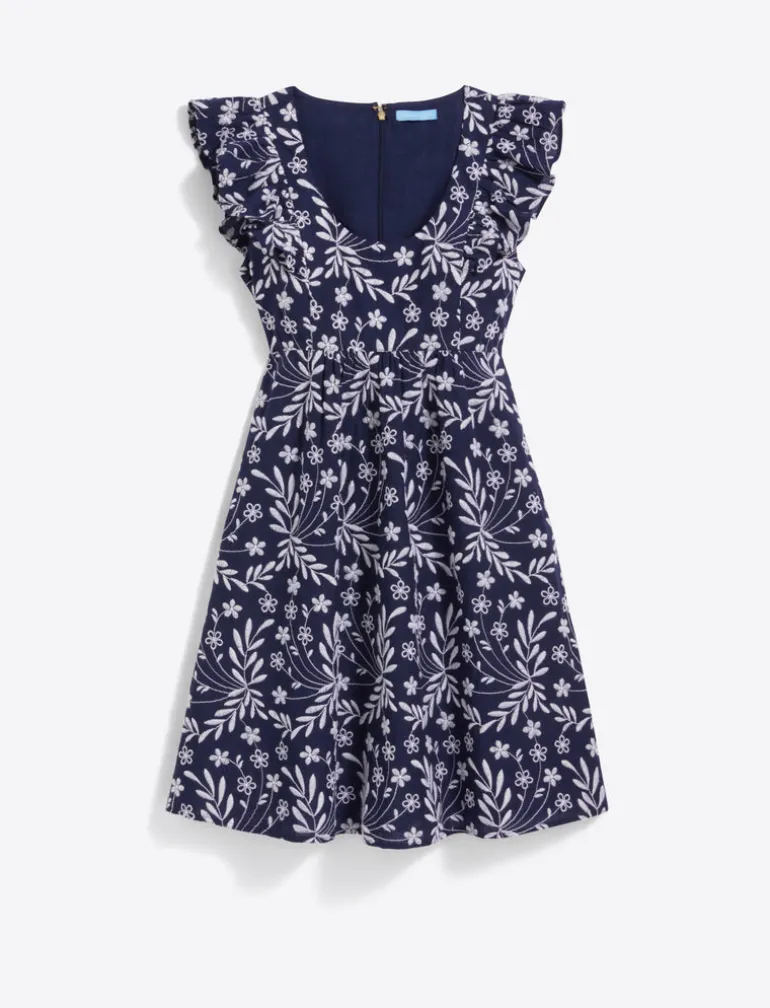 Ciara Babydoll Dress in Embroidered Floral
