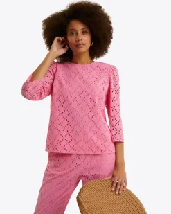 Claire Top in Eyelet