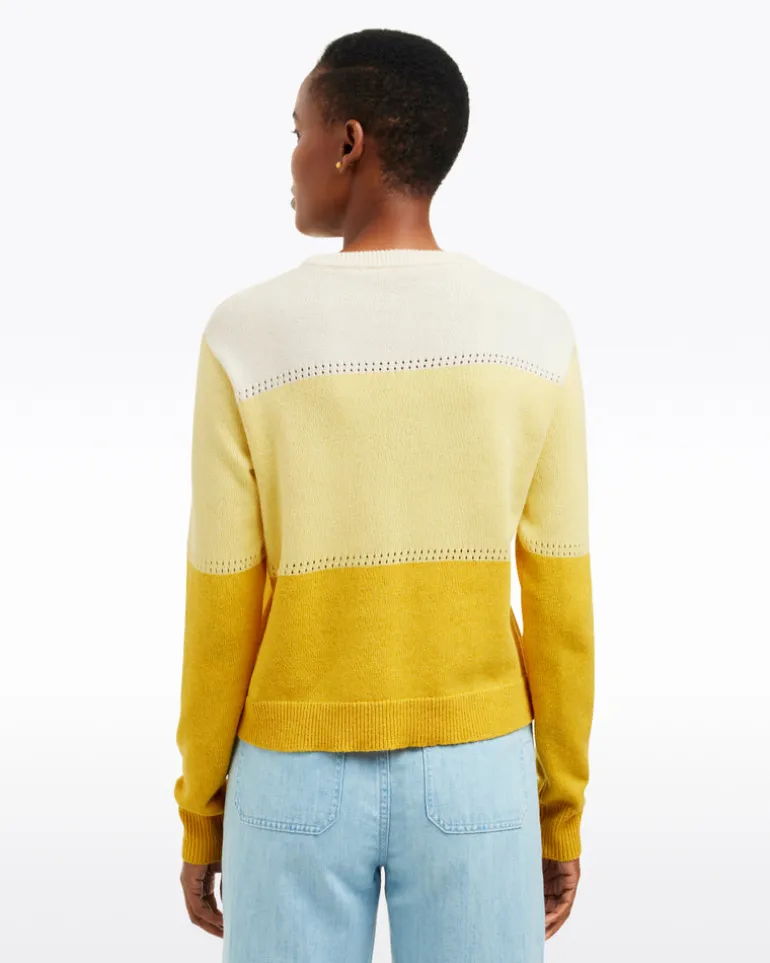 Colorblock Crewneck Sweater