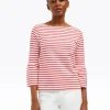 Corey Bell Sleeve Top in Red Mariner Stripe