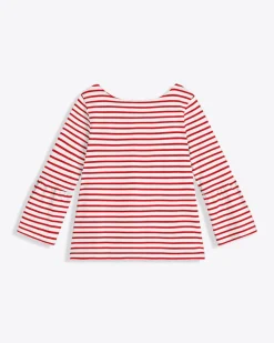 Corey Bell Sleeve Top in Red Mariner Stripe