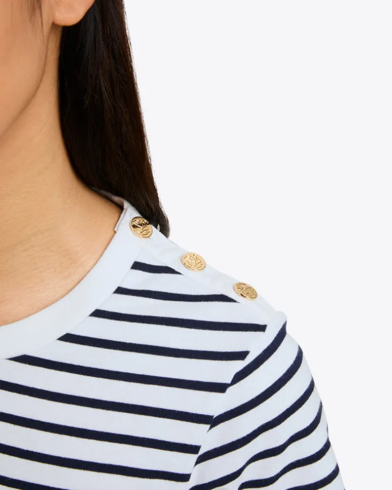 Crewneck T-Shirt in Nautical Stripe