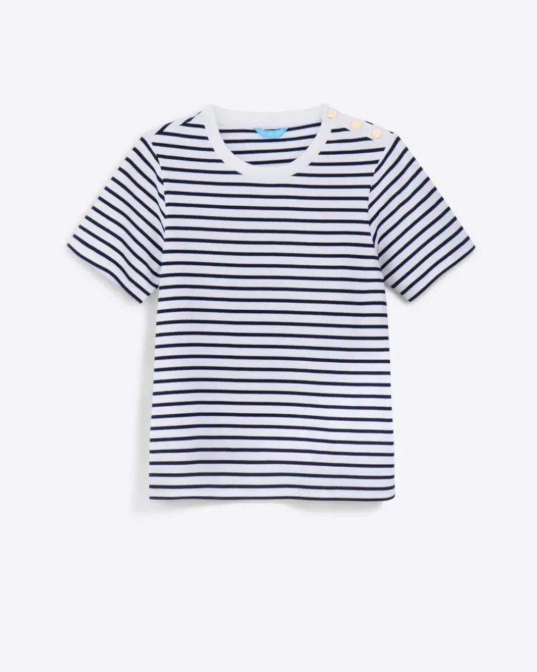 Crewneck T-Shirt in Nautical Stripe