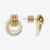 Crystal And Pearl Doorknocker Earrings