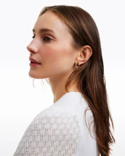Crystal And Pearl Doorknocker Earrings