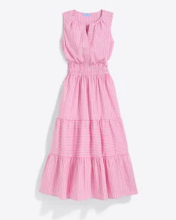 Delilah Midi Dress in Crisp Cotton
