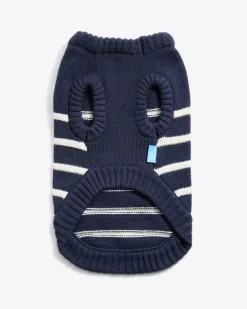 Dog Sweater in Navy Mariner Stripe