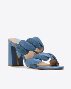 Dolly Heel Sandal in Chambray