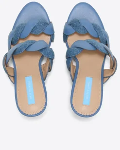 Dolly Heel Sandal in Chambray
