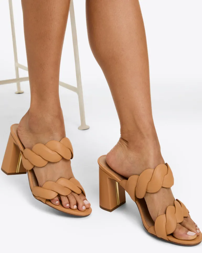 Dolly Heel Sandal in Natural