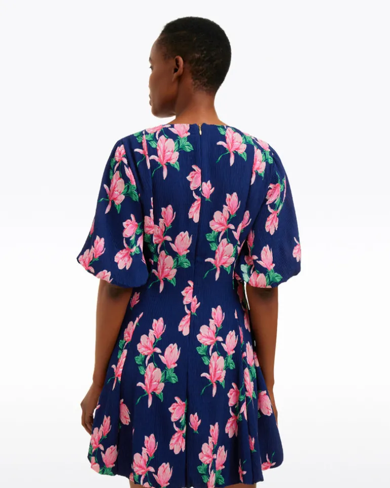 Elaine V-Neck Mini Dress in Magnolia Buds
