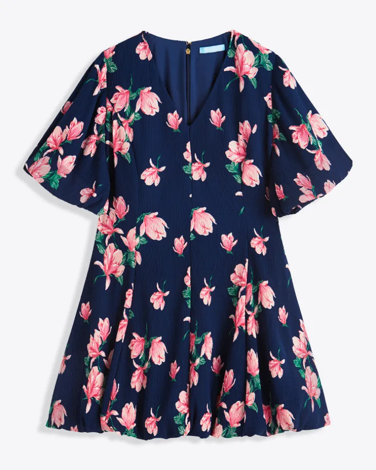 Elaine V-Neck Mini Dress in Magnolia Buds