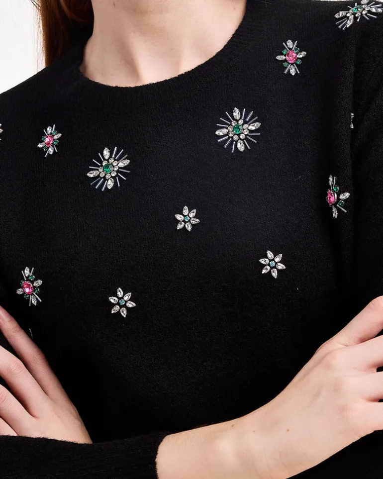 Embellished Crewneck Sweater