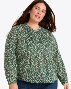 Evangaline Long Sleeve Top in Gauzy Cotton